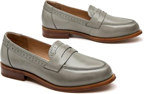 BEAU TODAY Penny Loafers for Women, Leather Loafers Women, Comfortable Slip-on Loafers for Women, Dressy Loafer Flats Casual Business Office Work Shoes in Kuwait