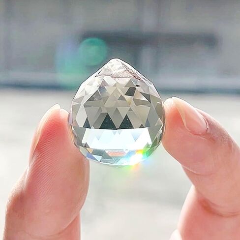5Pcs 20mm Clear Crystal Ball Prism Pendant Faceted Prism Glass Chandelier Feng Shui Suncatcher Hanging Ball Pendant for Lamp Lighting Rainbow Maker Windows in Saudi Arabia