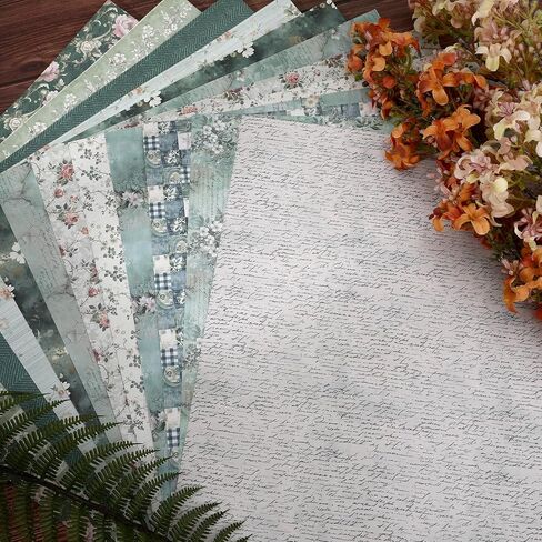 24 Blue Sheets Scrapbook Paper of Vintage - 12x12 Scrapbook Paper (Double-Sided Process), Suitable for Card Making, Photo Albums, Home Decoration, and DIY Crafts in Saudi Arabia