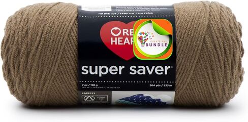 Acrylic Yarn Black – Red Heart Super Saver, Medium #4, 7oz/198g Skein, 364 Yards for Knitting & Crochet + Create Sticker in Kuwait