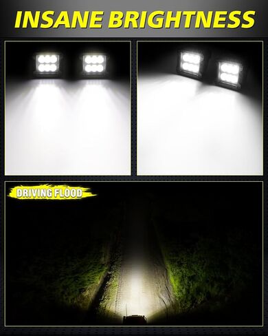 القرون LED فلوش جبل، جزء AKD 2PCS 84W فلوش جبل LED أضواء القيادة بقعة شعاع احتياطية عكس أضواء قبالة الطريق أضواء الضباب الوفير أضواء قرنة لشاحنة بيك اب UTV ATV قارب in Kuwait