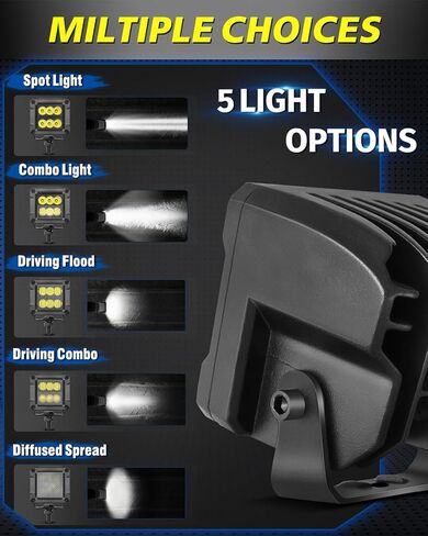 القرون LED فلوش جبل، جزء AKD 2PCS 84W فلوش جبل LED أضواء القيادة بقعة شعاع احتياطية عكس أضواء قبالة الطريق أضواء الضباب الوفير أضواء قرنة لشاحنة بيك اب UTV ATV قارب in Kuwait