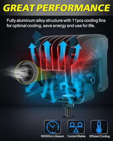 القرون LED فلوش جبل، جزء AKD 2PCS 84W فلوش جبل LED أضواء القيادة بقعة شعاع احتياطية عكس أضواء قبالة الطريق أضواء الضباب الوفير أضواء قرنة لشاحنة بيك اب UTV ATV قارب in Kuwait