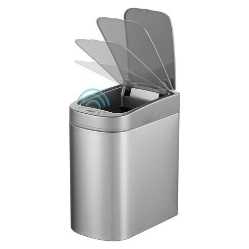Ninestars Automatic Motion Sensor Bathroom Trash Can, 1.8 Gallon Smart Opening Garbage Bin for Bathroom, Bedroom, Kitchen, Office in Kuwait
