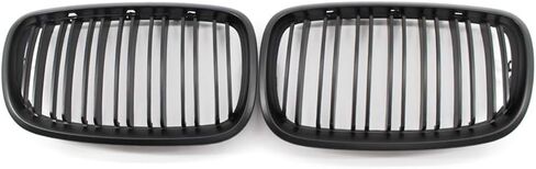 Matte Black Double Slat Kidney Grille Front Grill for BMW X5 X6 E70 E71 Car Styling Racing Grills 2007-2013(Matt Black) in Saudi Arabia