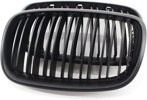 Matte Black Double Slat Kidney Grille Front Grill for BMW X5 X6 E70 E71 Car Styling Racing Grills 2007-2013(Matt Black) in Saudi Arabia