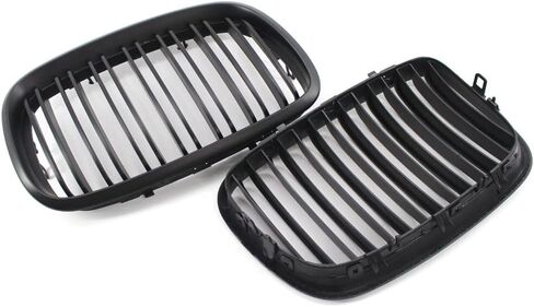 Matte Black Double Slat Kidney Grille Front Grill for BMW X5 X6 E70 E71 Car Styling Racing Grills 2007-2013(Matt Black) in Saudi Arabia