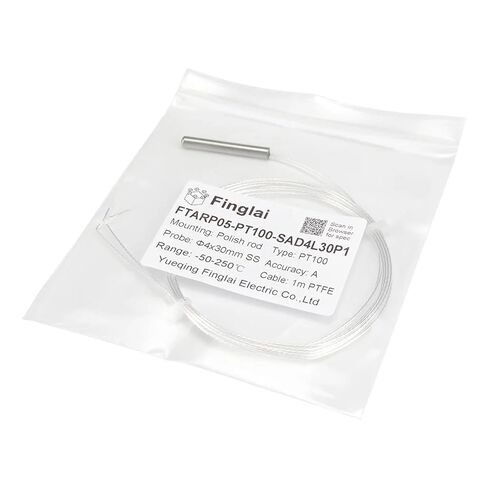 FTARP05 PT100 Waterproof 1m FEP Silver Plated Copper Cable 4 * 30mm Stainless Steel Polish Rod Probe RTD Temperature Sensor(B Grade) in Saudi Arabia