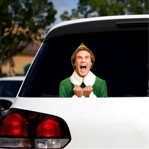 Buddy The Elf salutationSticker, Funny Christmas Window Sticker Car Sticker Window Decal Wall Art in Saudi Arabia