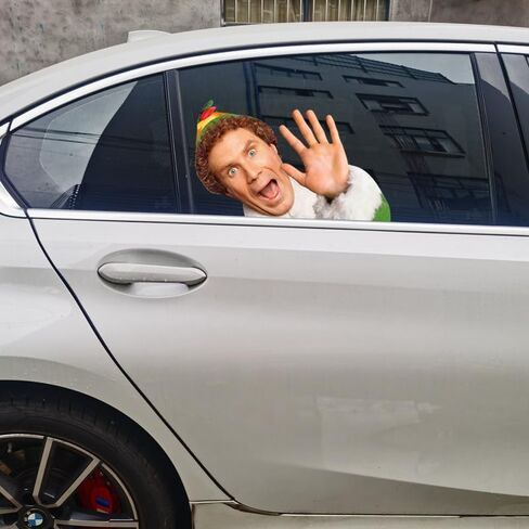 Buddy The Elf salutationSticker, Funny Christmas Window Sticker Car Sticker Window Decal Wall Art in Saudi Arabia