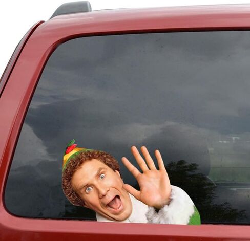 Buddy The Elf salutationSticker, Funny Christmas Window Sticker Car Sticker Window Decal Wall Art in Saudi Arabia