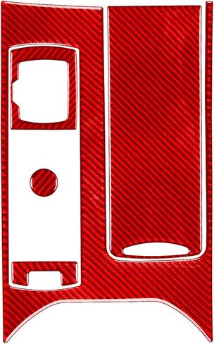 Interior Decals Gear Shift Surround Central Control Compatible with Land Rover Range Rover Sport L494 Accessories 2014-2021 Red Real Carbon Fiber Gear Shift Stickers Set in Saudi Arabia