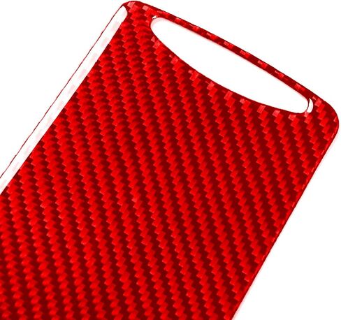 Interior Decals Gear Shift Surround Central Control Compatible with Land Rover Range Rover Sport L494 Accessories 2014-2021 Red Real Carbon Fiber Gear Shift Stickers Set in Saudi Arabia