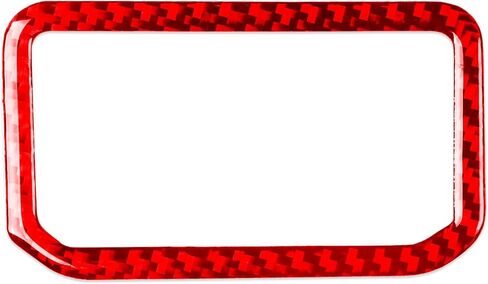 Interior Decals Gear Shift Surround Central Control Compatible with Land Rover Range Rover Sport L494 Accessories 2014-2021 Red Real Carbon Fiber Gear Shift Stickers Set in Saudi Arabia