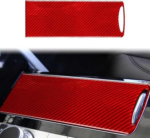 Interior Decals Gear Shift Surround Central Control Compatible with Land Rover Range Rover Sport L494 Accessories 2014-2021 Red Real Carbon Fiber Gear Shift Stickers Set in Saudi Arabia