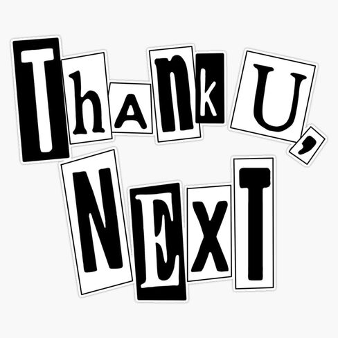 Thank U Next Ariana Sticker Vinyl Waterproof Sticker Decal Car Laptop Wall Window Bumper Sticker 5" in Saudi Arabia