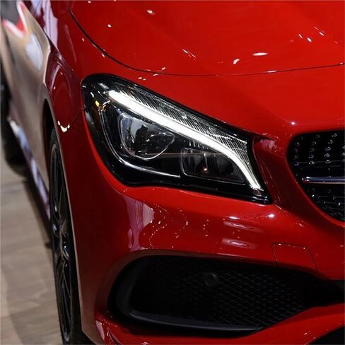 متوافق مع بنز W117 CLA 180 200 220 250 260 2016-2019 عاكس الضوء العلوي قذيفة كشافات غطاء المصباح عدسة الظل شفافة (يسار) in Saudi Arabia