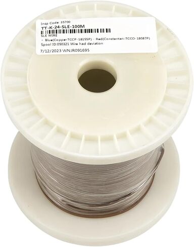 TT Series 24AWG 100m/1 roll K J T E thermocouple Solid Wire PFA Extension Compensation Wire Cable for Temperature Sensor(T) in Kuwait