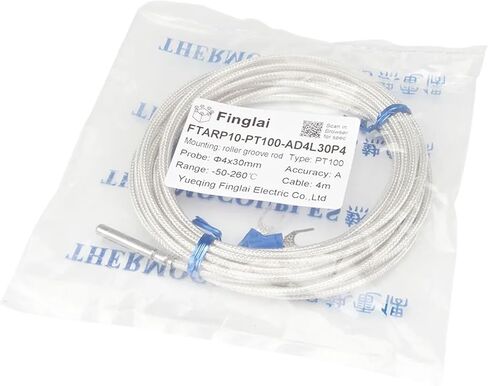FTARP10 PT100 4m Cable Roller Groove Probe Head Waterproof oilproof anticorrosive Type RTD Temperature Sensor(4x30mm Probe 2B) in Saudi Arabia