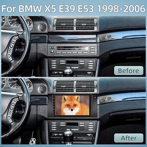 EKAT [2+64G] ستيريو سيارة Android لسيارة BMW X5 E39 E53 1998 1999-2006 - Carplay اللاسلكي وAndroid Auto - راديو بشاشة تعمل باللمس 9 بوصة مع EQ DSP، GPS، WiFi، SWC + AHD كاميرا احتياطية، ميكروفون in Saudi Arabia