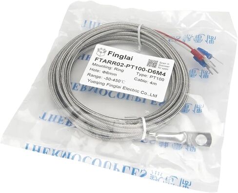 FTARR02 PT100 Type 4m Metal screening Cable 6mm Diameter Hole Ring Head RTD Temperature Sensor in Saudi Arabia