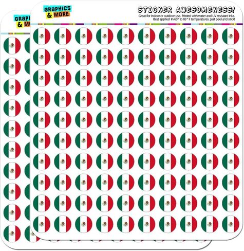 Mexico National Country Flag 1/2" (0.5") Planner Calendar Scrapbooking Crafting Stickers - Opaque in Saudi Arabia