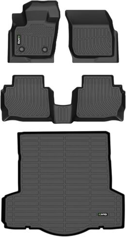 HAFIDI® Floor Mats & Cargo Liner Set Fit For 2023 2024 2025 Honda CRV Hybrid & 2023 2024 2025 Honda CRV All Weather Protection TPE Anti-Slip Automotive Full Set Floor Liners Custom Accessories - Black in Kuwait