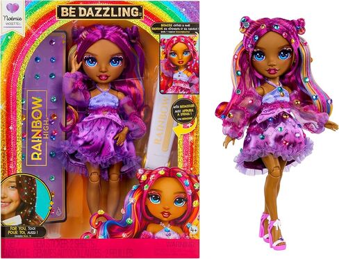 Rainbow High Be Dazzling Fashion Dolls- Noemie Violette (Purple) with Bedazzler Tool and Sparkle Gems in Saudi Arabia