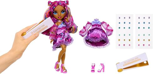Rainbow High Be Dazzling Fashion Dolls- Noemie Violette (Purple) with Bedazzler Tool and Sparkle Gems in Saudi Arabia