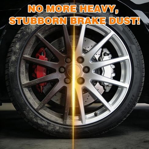 بخاخ منظف الحواف والعجلات، مزيل الصدأ والغبار الحديدي، مزيل الحديد المتغير اللون الأرجواني، منظف غبار الفرامل والصدأ لمعظم العجلات، آمن من الألومنيوم، 10 أونصة سائلة in Kuwait