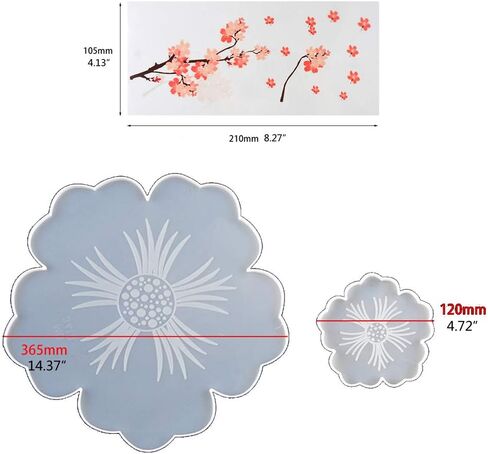 Large Flower Shape Resin Molds Silicone Tray for Fruit Cup Agate Platter Epoxy Resin Molds Art in Saudi Arabia
