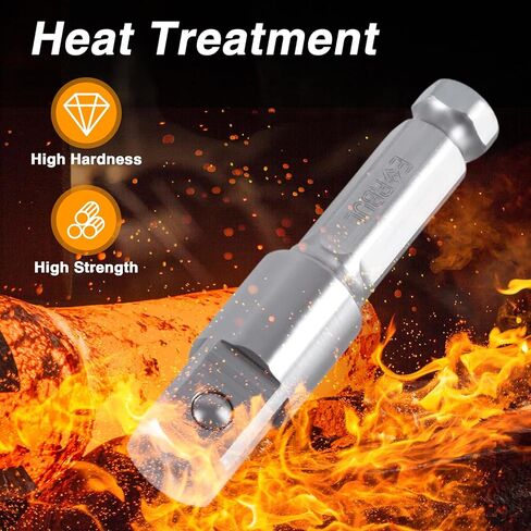 Upgraded Stainless Steel 1/2" Square Ext 7/16" Hex Impact Grade Adapter Square Socket Adapter Drill Bit Compatible with 7/16" Impact Drill 1/2" Electric Drill in Saudi Arabia