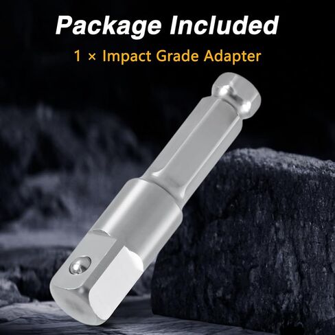 Upgraded Stainless Steel 1/2" Square Ext 7/16" Hex Impact Grade Adapter Square Socket Adapter Drill Bit Compatible with 7/16" Impact Drill 1/2" Electric Drill in Saudi Arabia
