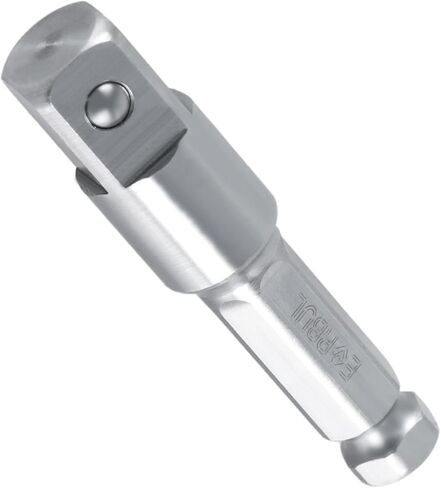 Upgraded Stainless Steel 1/2" Square Ext 7/16" Hex Impact Grade Adapter Square Socket Adapter Drill Bit Compatible with 7/16" Impact Drill 1/2" Electric Drill in Saudi Arabia