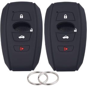Lcyam غطاء مفتاح فوب من السيليكون 2 حزمة لسوبارو 2025 2026 Crosstrek SUV Forester Outback Ascent WRX BRZ STI Legacy Impreza عن بعد حماية شل حامل ملحقات سلسلة المفاتيح in Kuwait