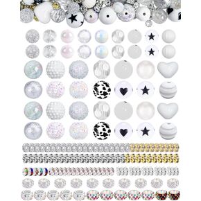 Pen Beads for Beadable Pens: Bubblegum Beads for Pen Making Bulk with Spacer Bead Rhinestone Bead (Pink) in Saudi Arabia