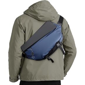 Crossbody Bags for Women & Men Sling Backpack with Magnetic V-Buckle, Anti-Theft for Travel, Commuting, Cycling & EDC in Saudi Arabia