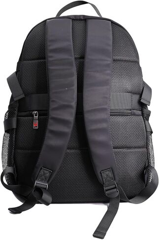 Men's Carry On Travel Backpack - 13 Inch Laptop Compartment, Large Capacity Waterproof Black Bag for Outdoor Hiking in Saudi Arabia