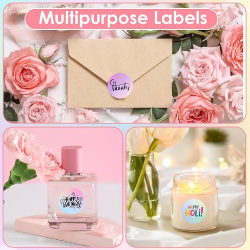 2500 Pcs 2 Inch Circle Thermal Sticker Labels, Direct Round Labels Self Adhesive Thermal Printer Stickers for DIY Logo Design, Qr Code, Thank You, Name Tag, 500 Pcs/ 1 Roll (5 Rolls, Gradient Color) in Saudi Arabia