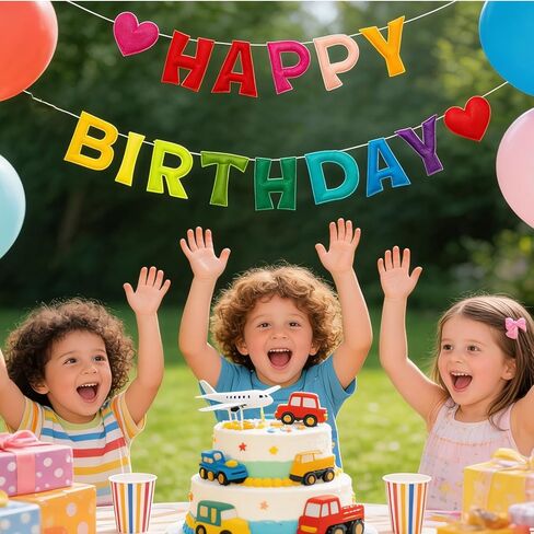 لافتة عيد ميلاد سعيد ثلاثية الأبعاد ملونة مع قلب، إكليل شعر سعيد قابل لإعادة الاستخدام، زخارف حفلات قوس قزح، علامة عيد ميلاد مخصصة للفتيات والأولاد والنساء والرجال in Kuwait