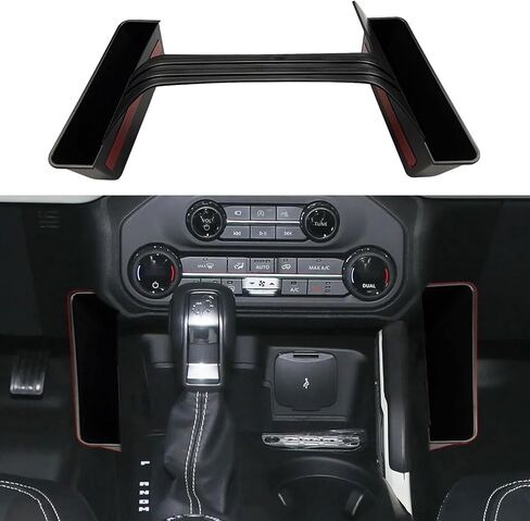 صينية ناقل الحركة لوحدة التحكم Xaido متوافقة مع Ford Bronco 2021 2022 2023 2024 2025 2/4 باب، وحدة التحكم المركزية صندوق تخزين جانبي منظم الملحقات الداخلية in Kuwait