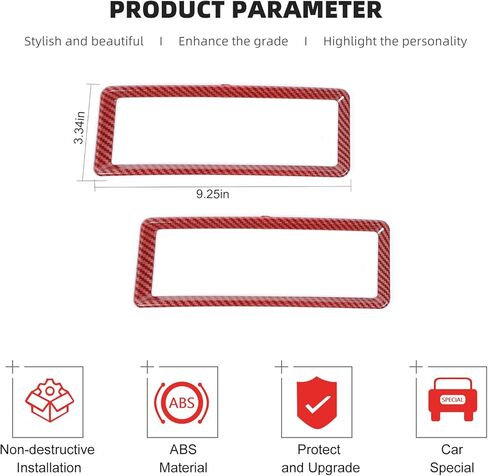 CheroCar for Dodge RAM Center Console Air Conditioner Outlet Vent Trim for 2010-2017 Dodge RAM (Chrome) in Saudi Arabia
