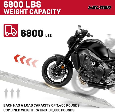 HECASA 60''X 15''Trailer Ramp Universal 6800 LBS Truck Bike Motorcycle Loading Ramps Hook End Knife Foot Pair (NN1771) in Saudi Arabia