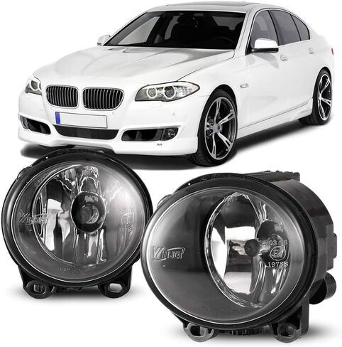 Winjet WJ30-0564-09 Fog Lights Replacement Pair RH LH for BMW 2007-2003 3 Series Coupe E92 2011-2013 5 Series F10 2013-2015 M5 2014-2015 2 Series Coupe - Clear in Saudi Arabia