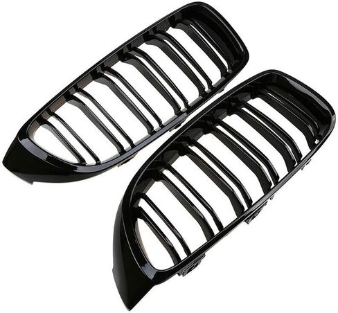 ألياف الكربون زوج غطاء محرك السيارة الأمامي الكلى الرياضة شواء مصبغة لسيارات BMW F32 F33 F36 M3 M4 F80 F82 F83 4-Series 2013 2014 2015 2016-2018 (ألياف الكربون) in Saudi Arabia