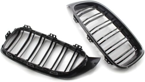 ألياف الكربون زوج غطاء محرك السيارة الأمامي الكلى الرياضة شواء مصبغة لسيارات BMW F32 F33 F36 M3 M4 F80 F82 F83 4-Series 2013 2014 2015 2016-2018 (ألياف الكربون) in Saudi Arabia