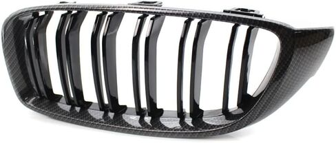 ألياف الكربون زوج غطاء محرك السيارة الأمامي الكلى الرياضة شواء مصبغة لسيارات BMW F32 F33 F36 M3 M4 F80 F82 F83 4-Series 2013 2014 2015 2016-2018 (ألياف الكربون) in Saudi Arabia