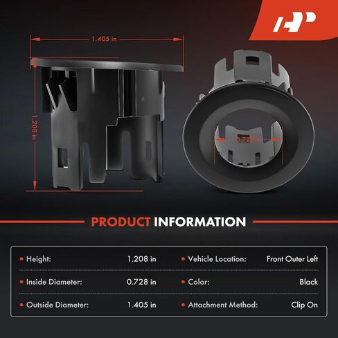 A-Premium Front Outer Left Parking Assist Sensor Retainer Bezels Compatible with Ford Models - Bronco 2021 2022 2023 2024 in Saudi Arabia