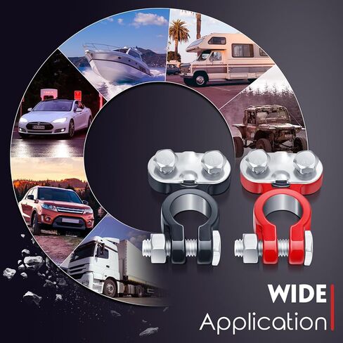 Frienda 12 Pieces Car Battery Terminals Connectors Zinc Plated Top Post Anti Corrosion Washers Replacement Clamps Battery Cable Terminal for Marine Boat RV Vehicles in Saudi Arabia