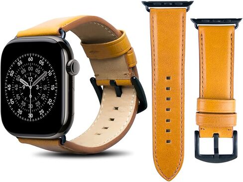 سوار جلد ألتو متوافق مع ساعة أبل 49 ملم، 44 ملم، 45 ملم، 42 ملم، حزام جلد إيطالي للنساء والرجال، أحزمة بديلة لـ Ultra 2، Ultra، Series 10، 9، 8، 7، 6، SE، 5، 4. in Kuwait